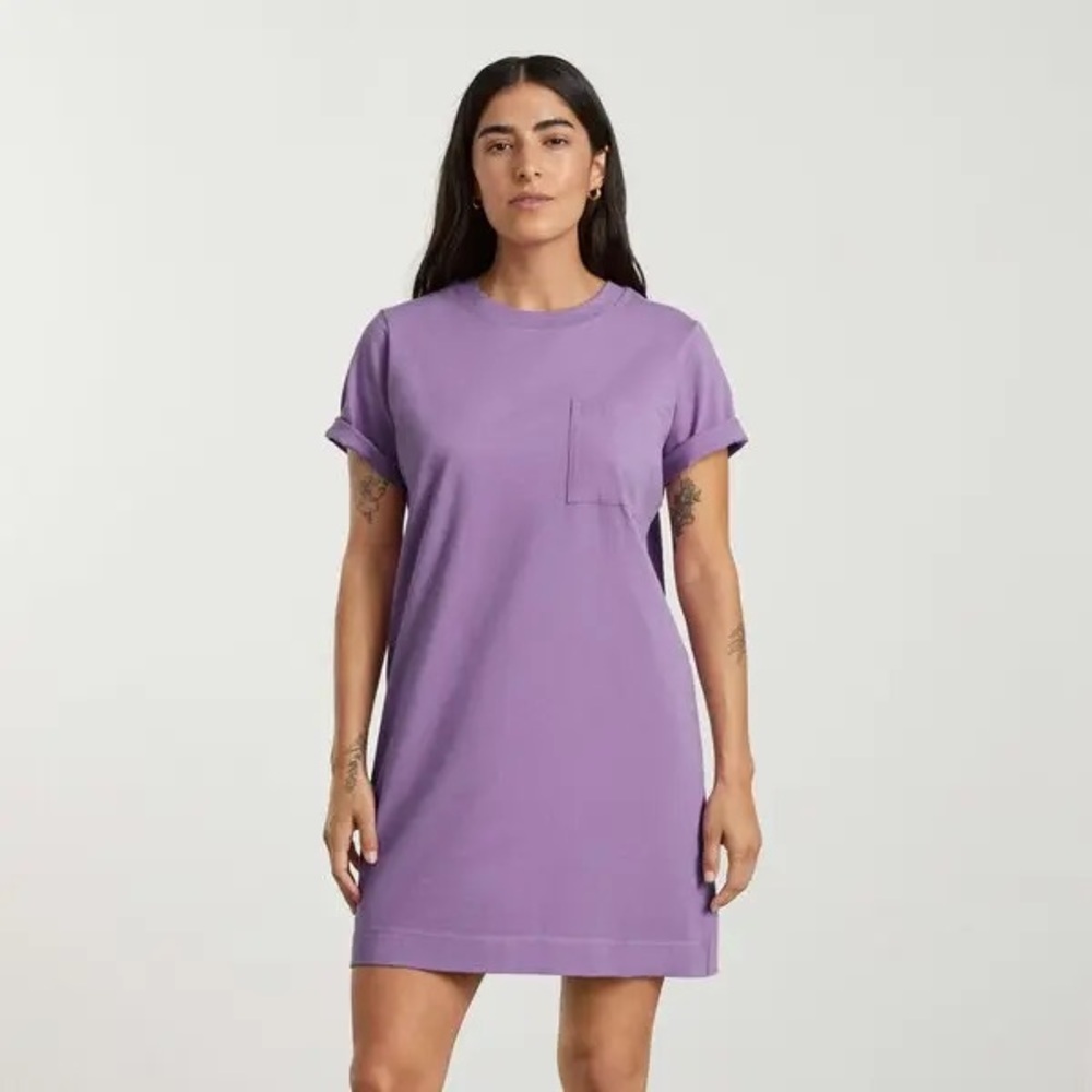 Everlane The Organic Weekend Tee Dress – Dark Orchid Purple